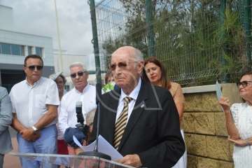 Acto de descubrimiento de la placa de la calle de Farmacéutico Francisco Artiles Betancor (Foto TA)